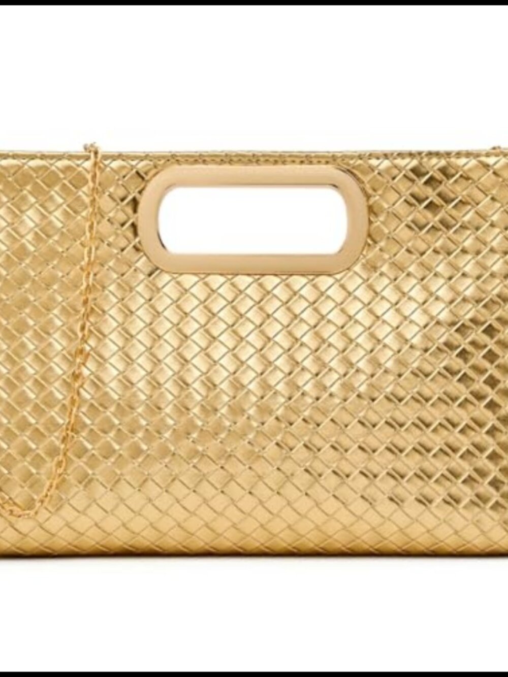 Woven PU Leather Evening Clutch Crossbody Purse for Women Wedding Party Prom